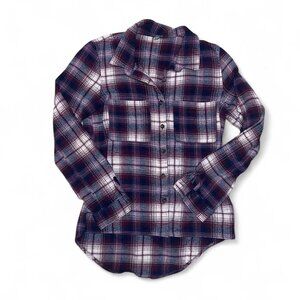 Burgundy Plaid Button Up